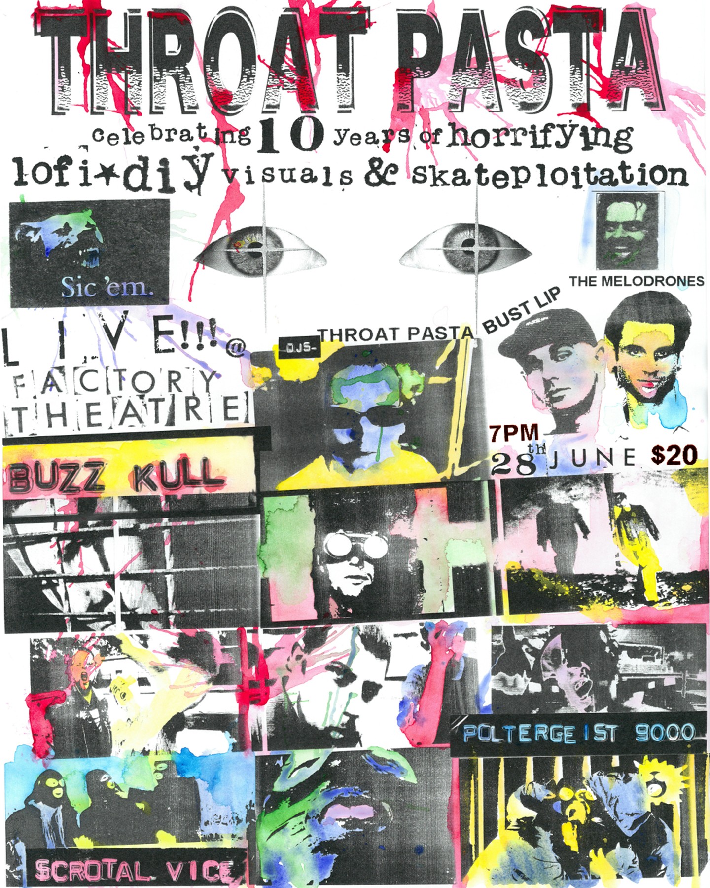 throat.pasta Facebook ad: Throat Pasta 10yr birthday bash @factory_theatre TICKETS ON…