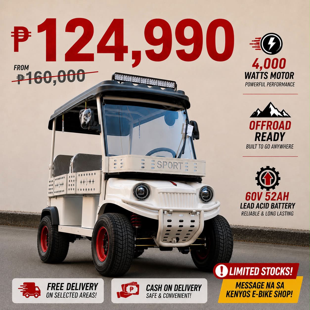 Kenyo's Ebike Shop - Wholesale and Retail Facebook ad: Dumating na ang hinihintay n’yo!