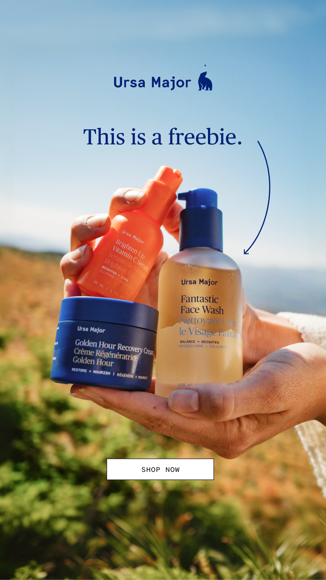 Ursa Major Skincare Facebook ad