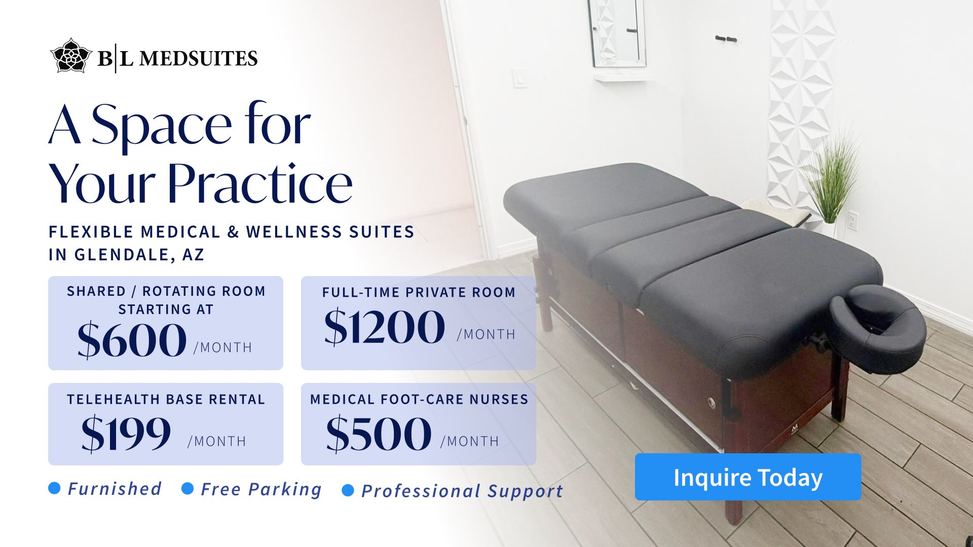 BL Medspa Facebook ad: Medical & Wellness Space for Rent