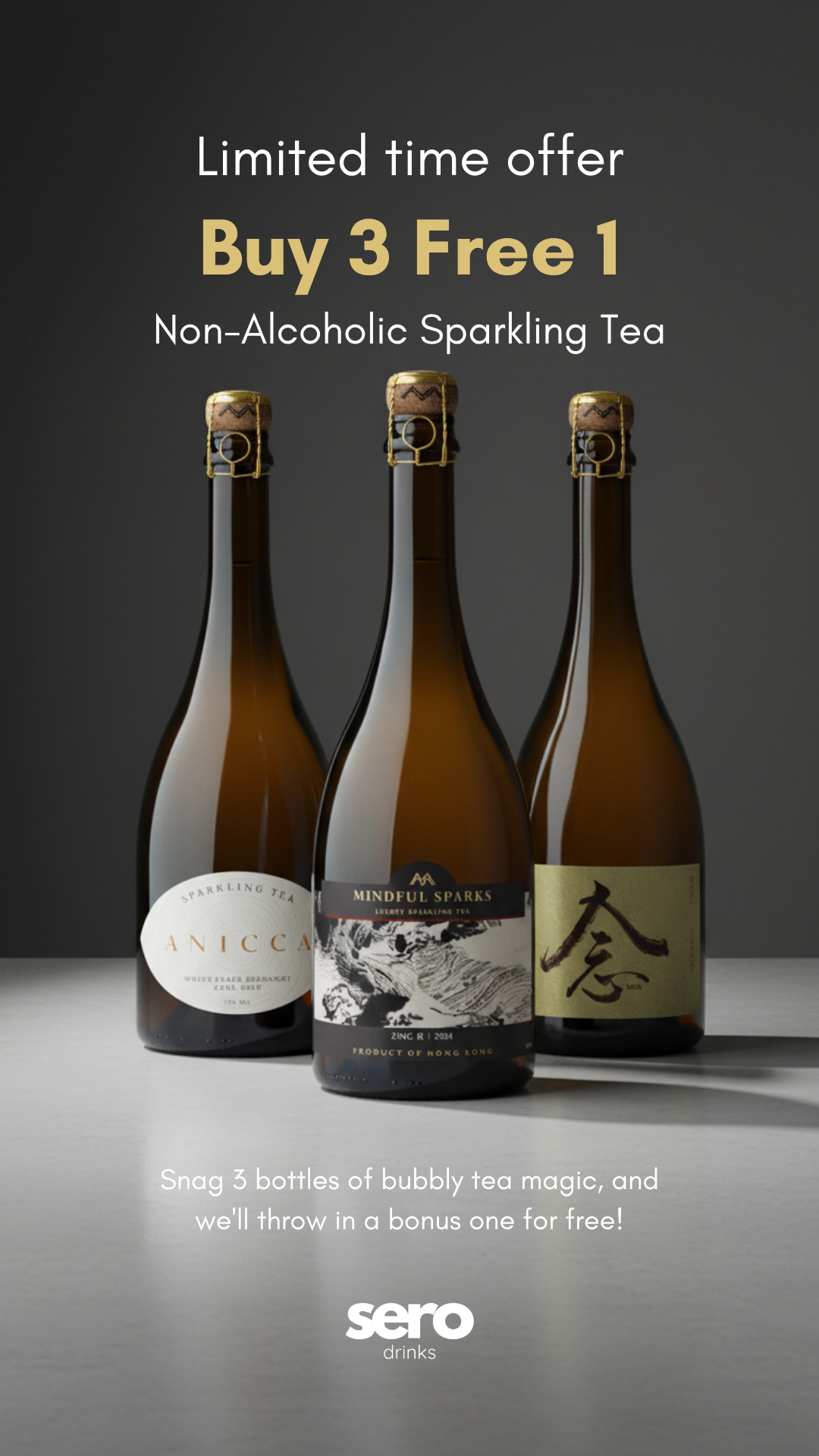 Sero Drinks Facebook ad: Premium Sparkling Tea