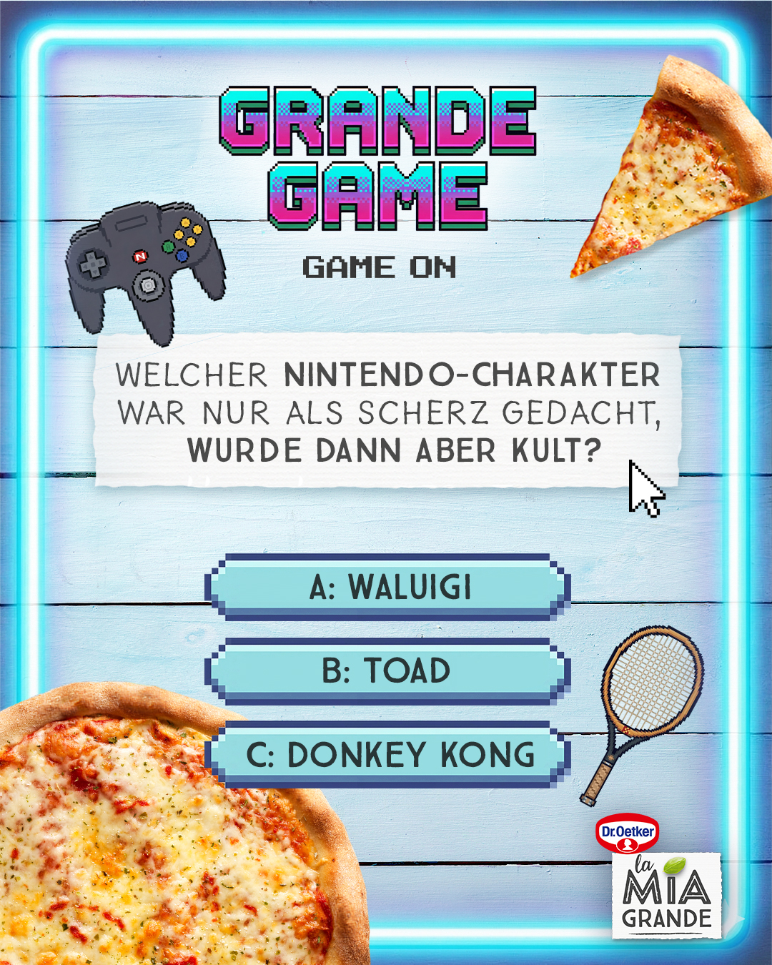 Dr. Oetker Pizza Deutschland Facebook ad: A, B oder C?