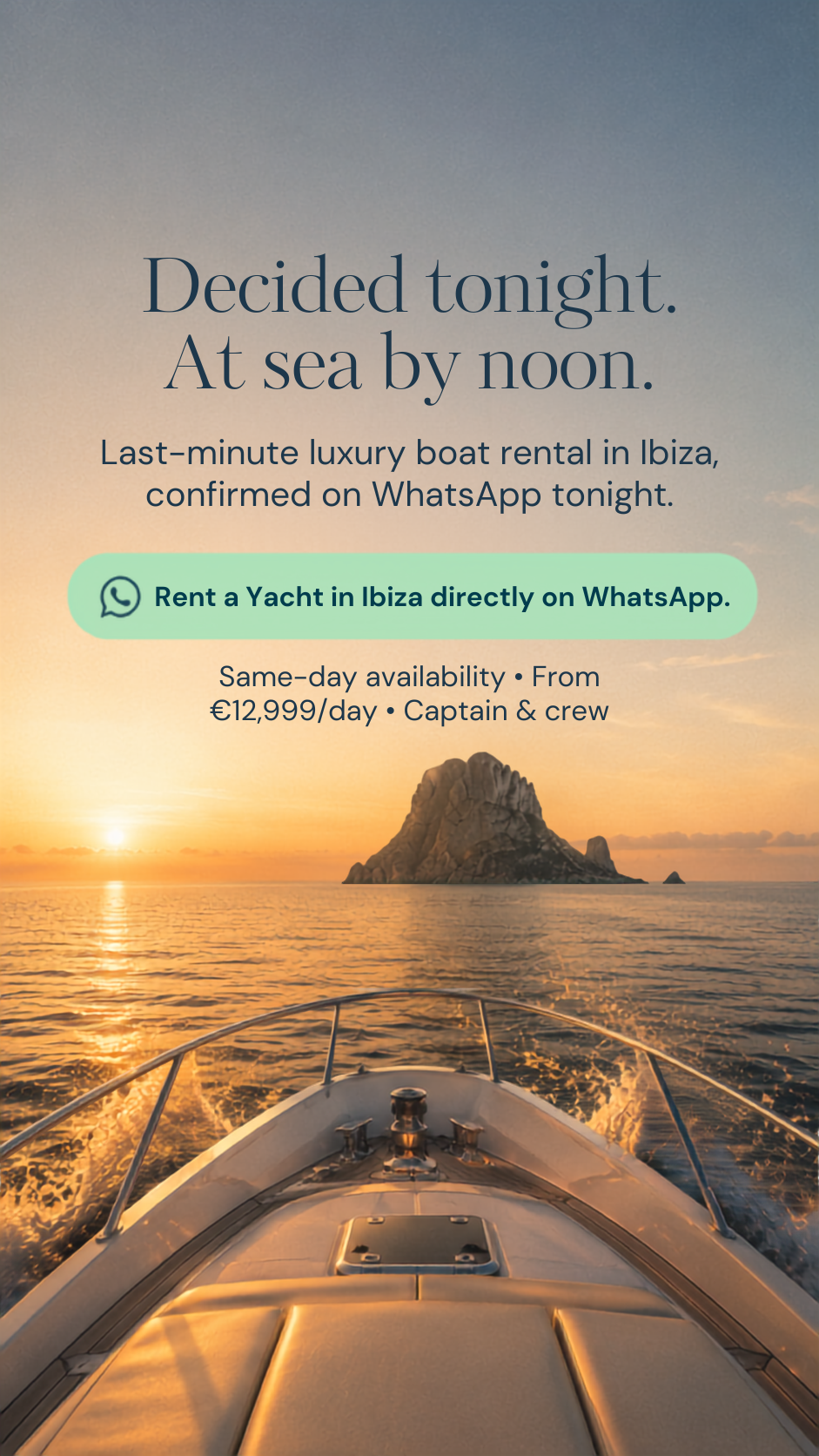 Very Boat Facebook ad: Rent a Boat in Ibiza