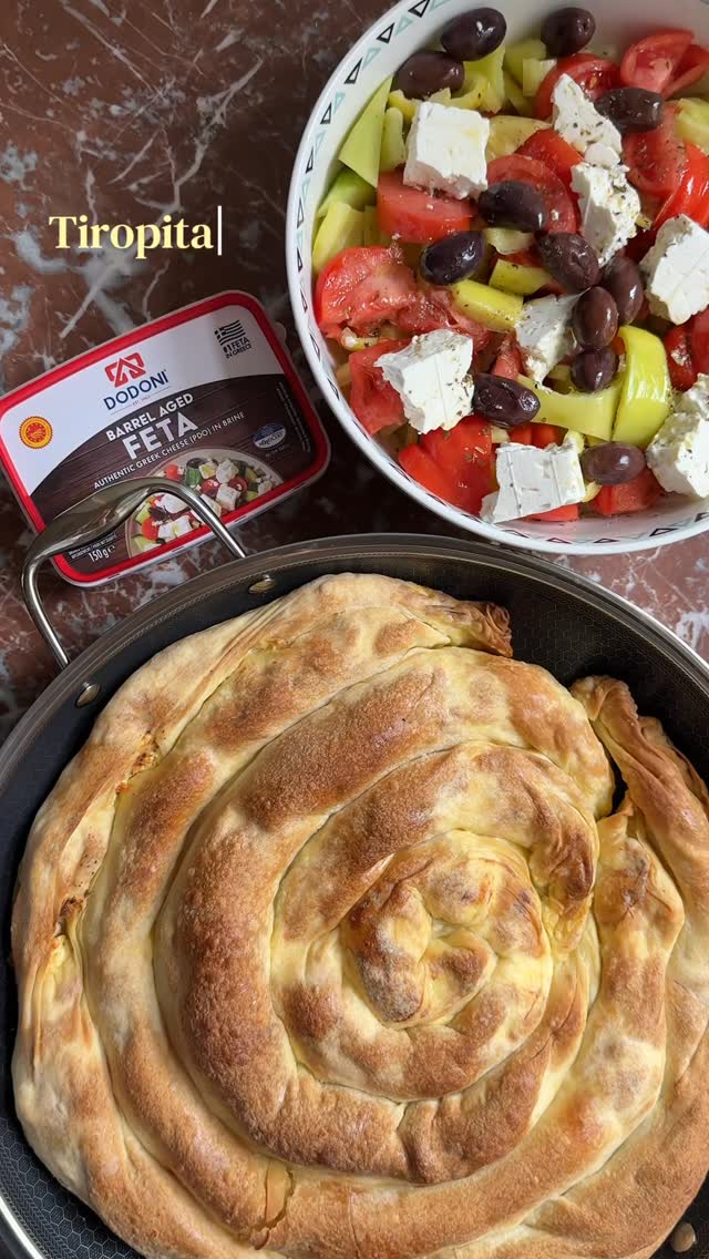 Nicolette Stathopoulos Facebook ad: Let’s make my @dodoni.au Tiropita, with my horiatiki…
