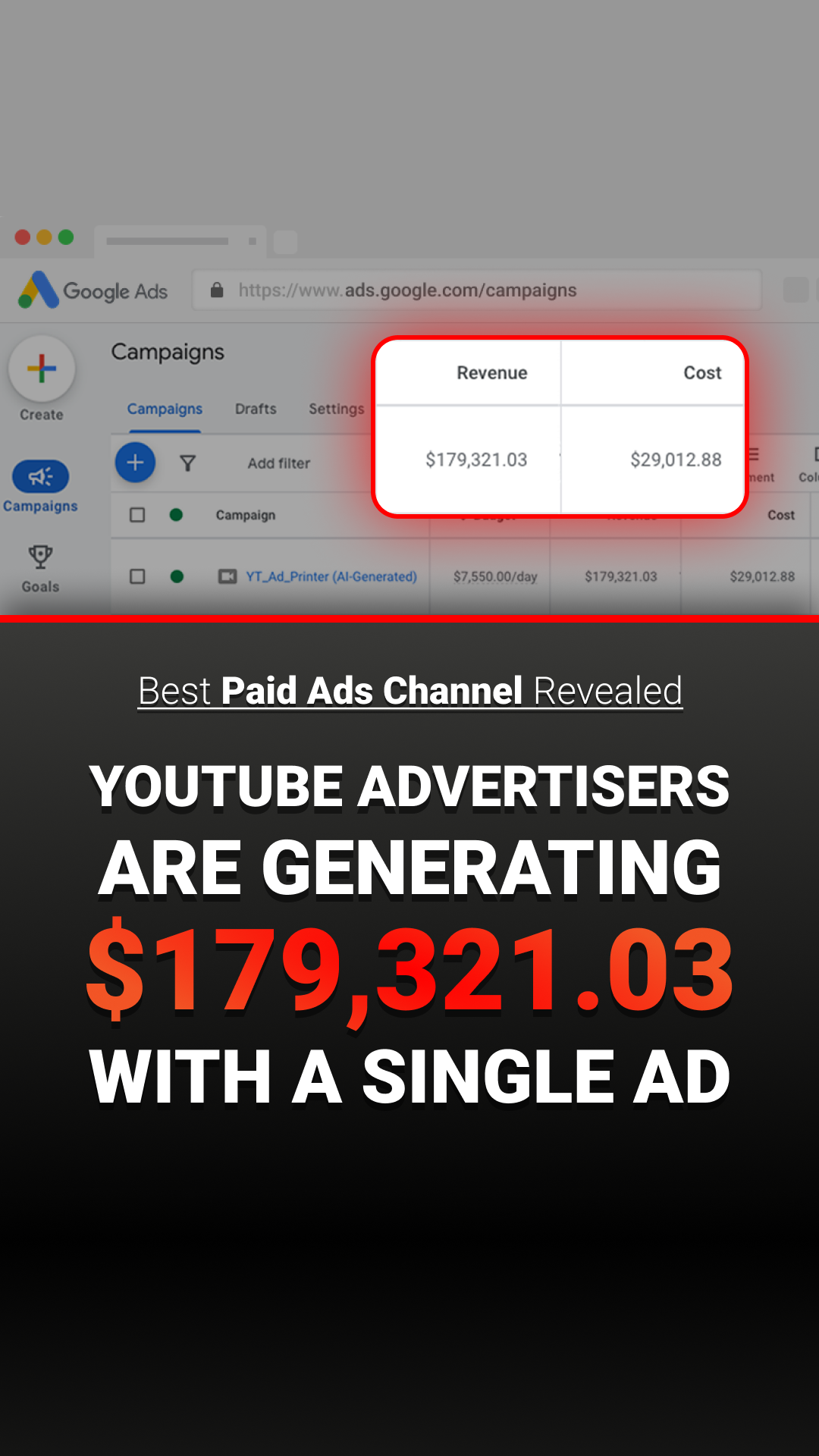 Konrad Schure Facebook ad: YouTube Ads Are Crushing It!