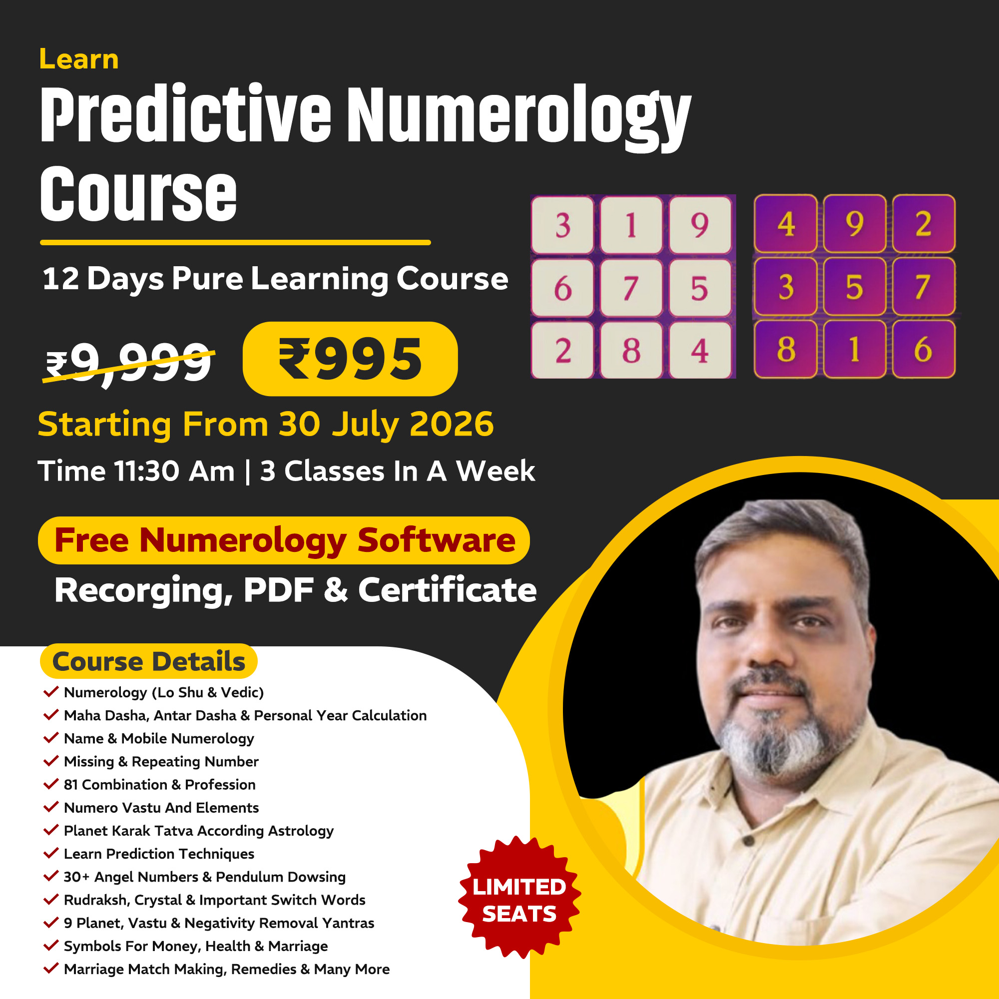 Gyankul Occult World Facebook ad: Join Numerology Course At ₹995