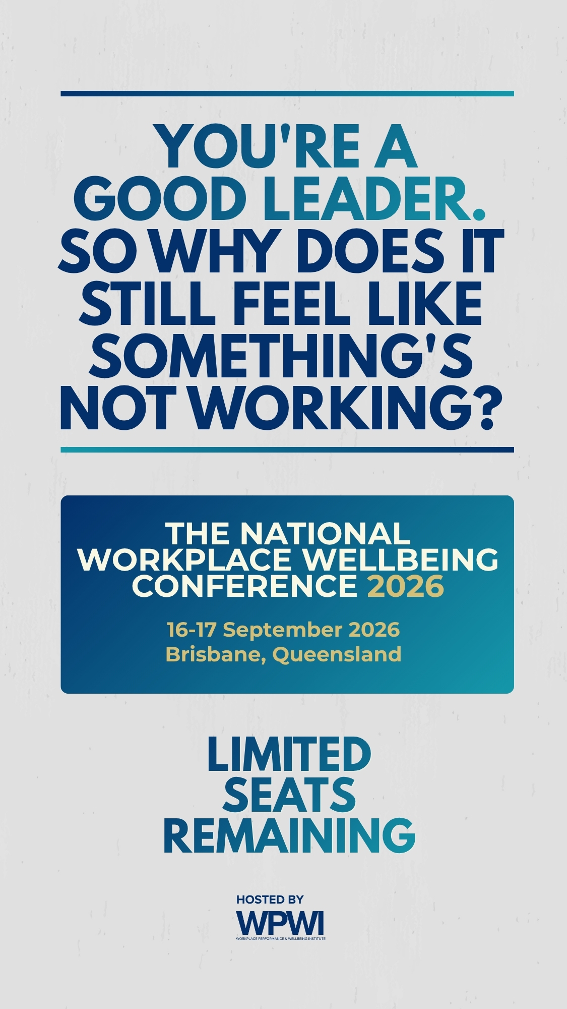 Workplace Performance and Wellbeing Institute Facebook ad from Jul 19, 2026