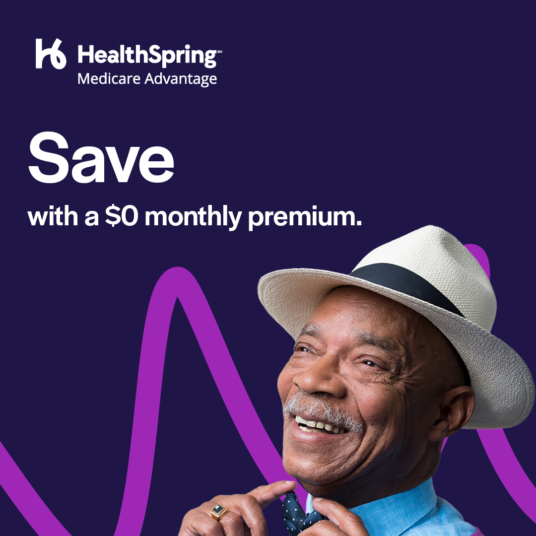 HealthSpring Facebook ad: Find a Medicare Advantage plan that supports your…