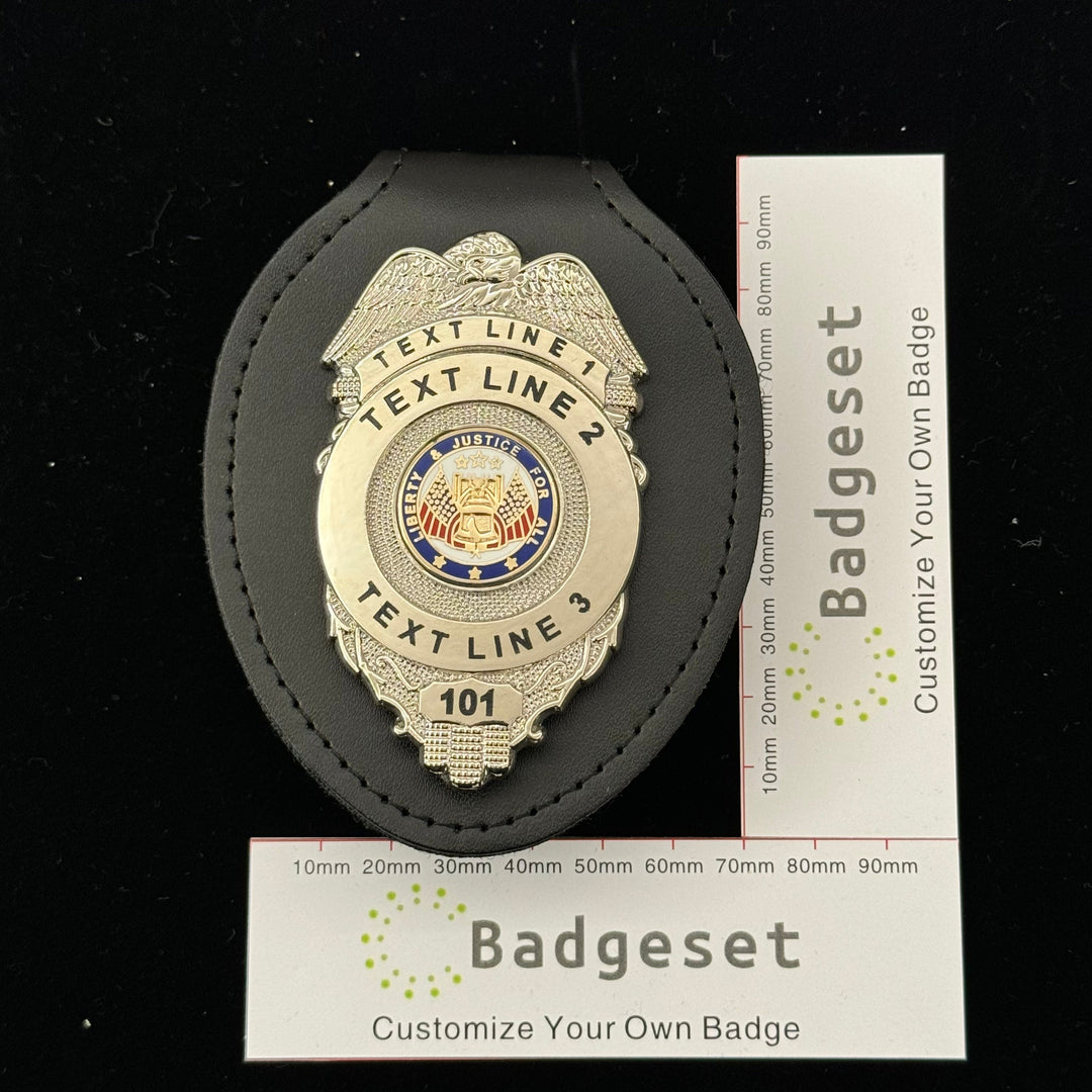 Badgeset Facebook ad: Custom Badges, Premium Quality + Volume Discount