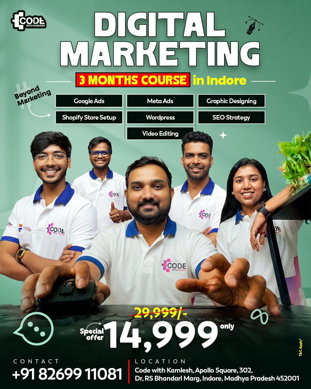 Code with Kamlesh Facebook ad: Digital Marketing Course in Indore, ₹14,999 Only