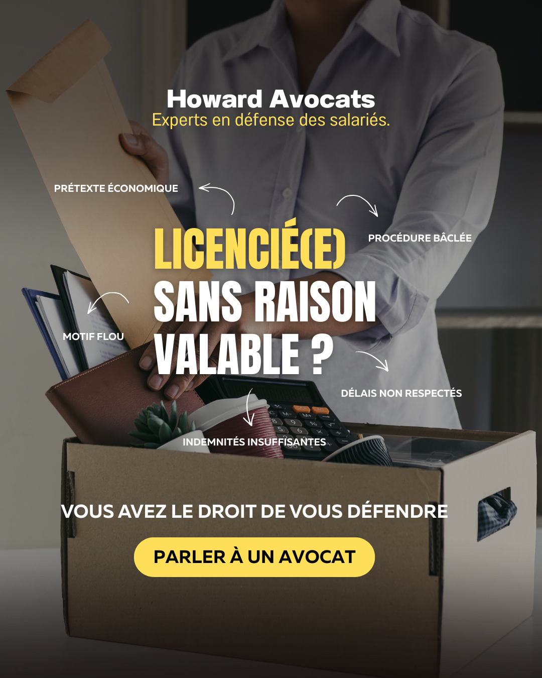 Howard Avocats - Droit du travail Facebook ad