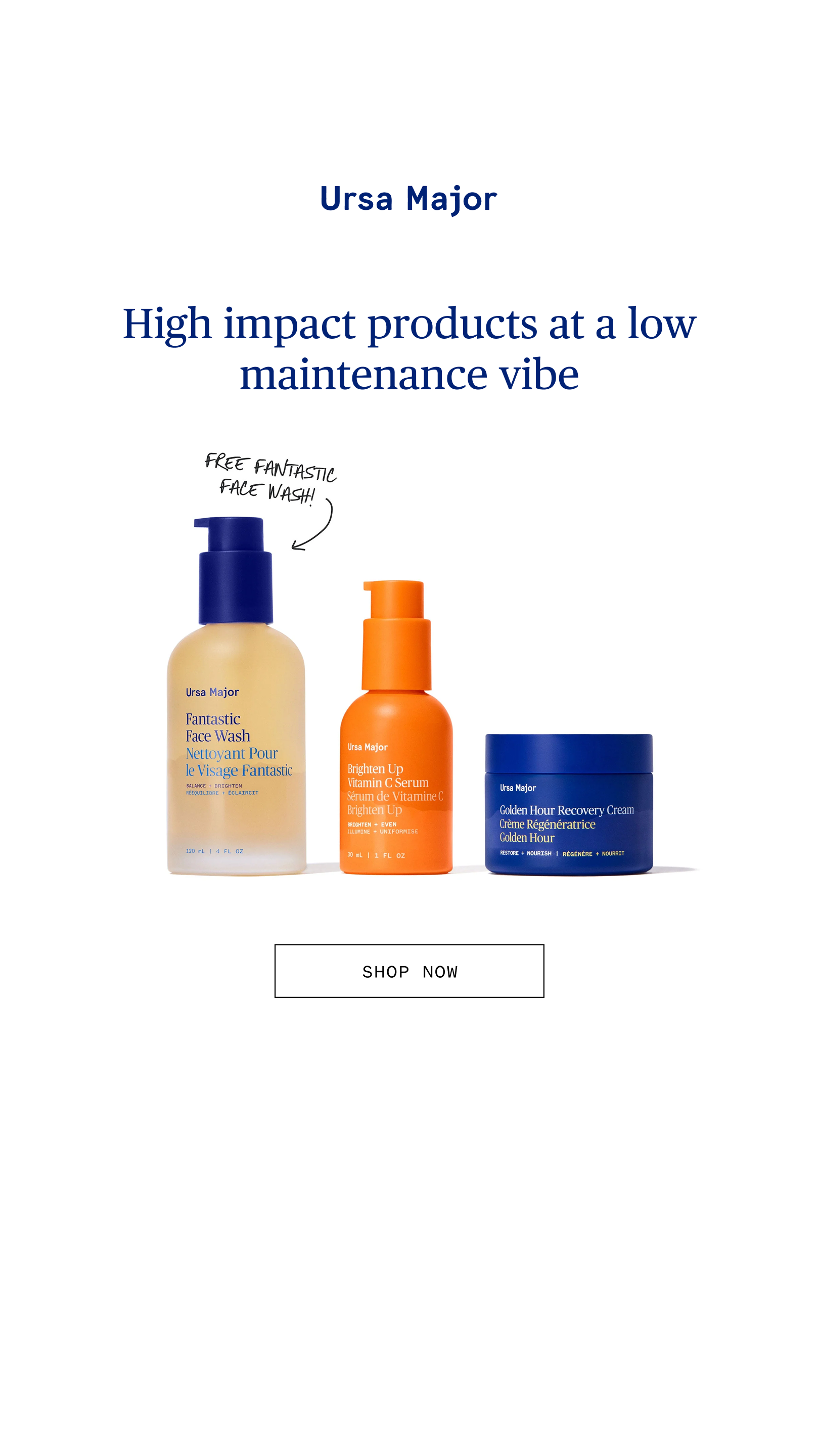 Ursa Major Skincare Facebook ad