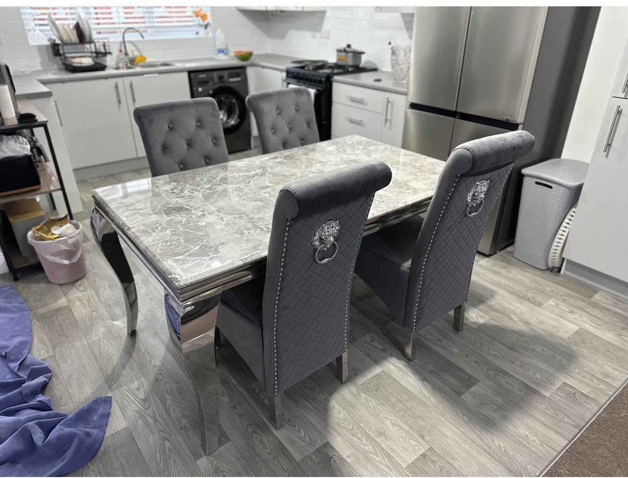 The Luxury furniture store Facebook ad: £549 Emma dining chairs set