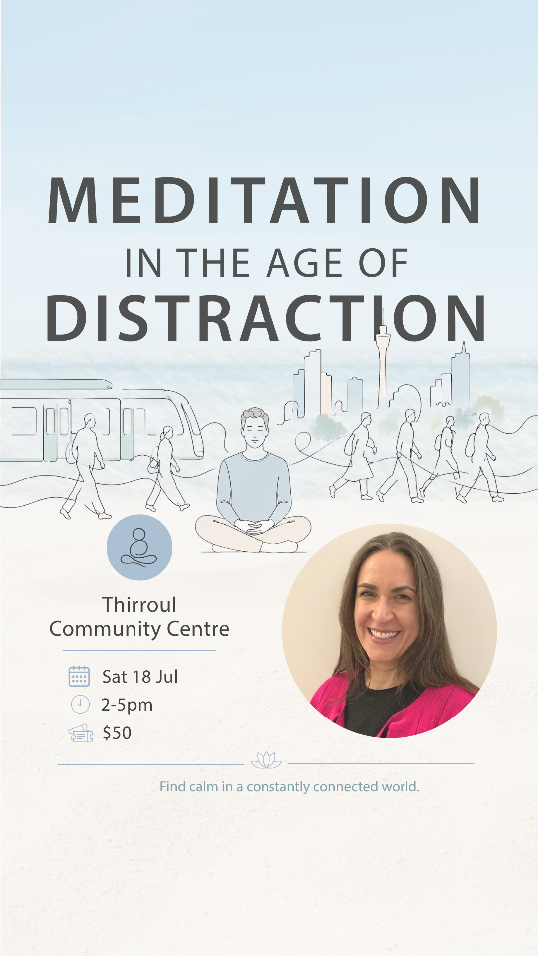 Meditate in Sydney Facebook ad