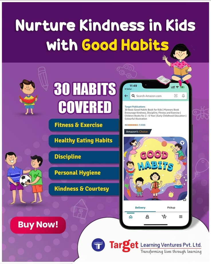 Target Publications Pvt. Ltd. Facebook ad: Teach Good Habits in a Fun Way!