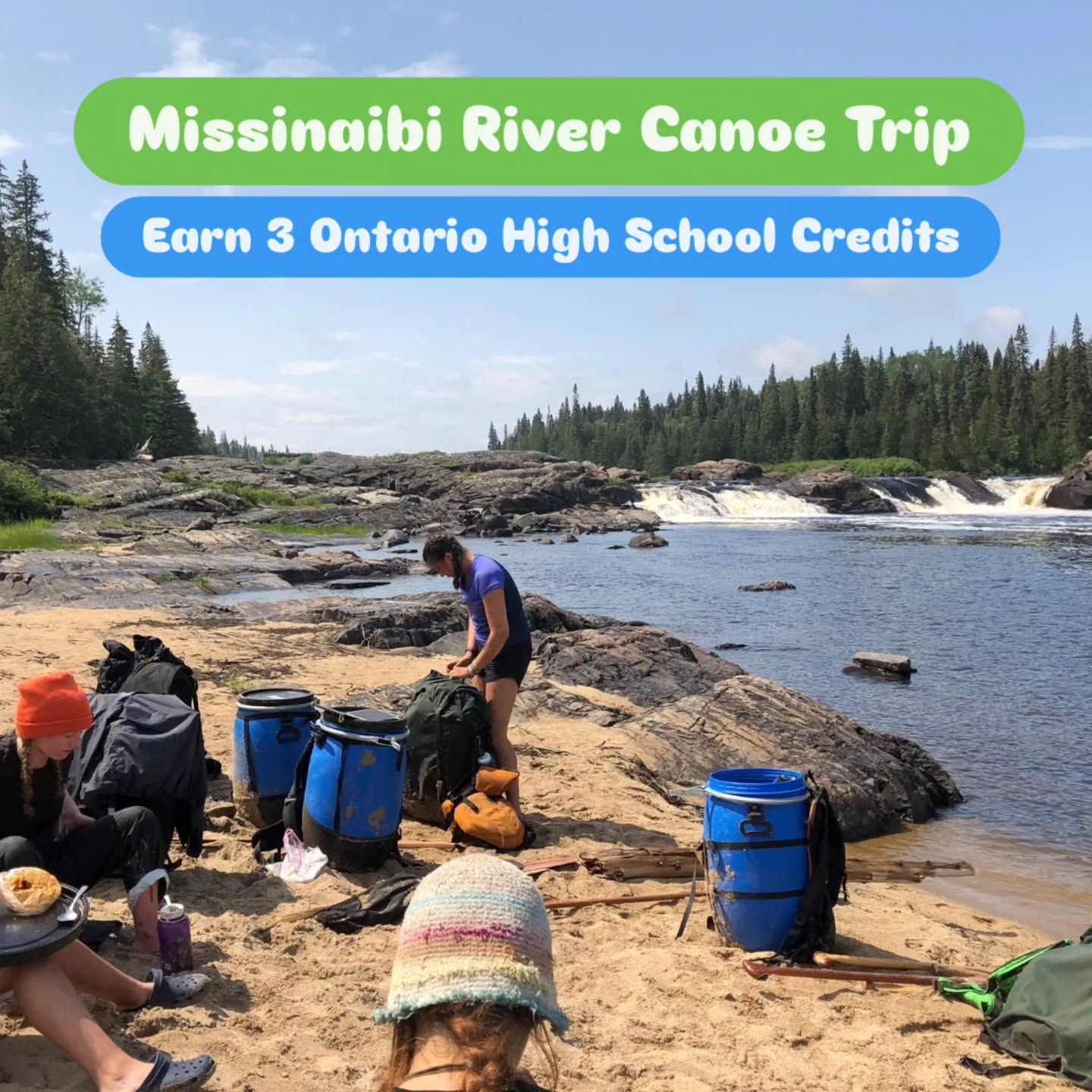 Headwaters Wilderness Program Facebook ad: Earn 3 Ontario high school credits while on…