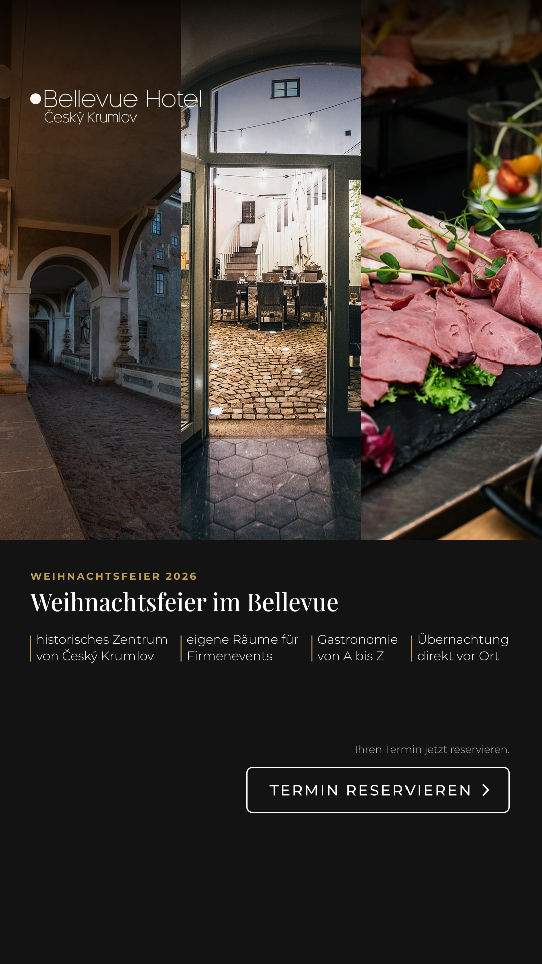 Bellevue Hotel Český Krumlov Facebook ad: Firmenfeier im Herzen von Krumlov
