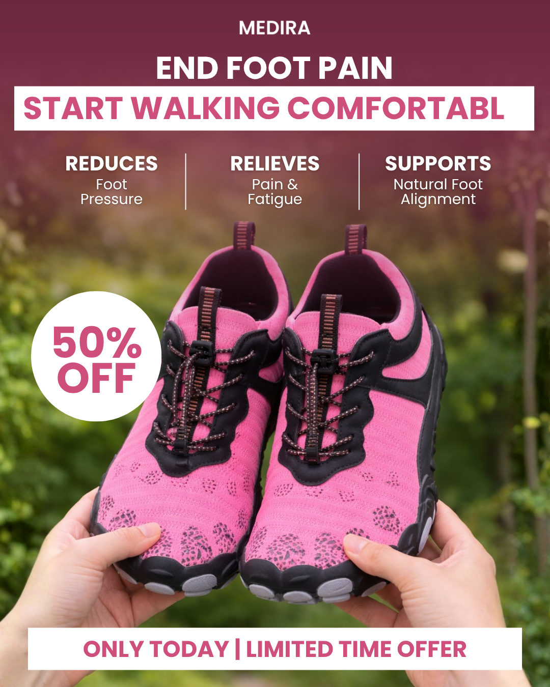 Medira Facebook ad: Best Walking Shoe 2026!