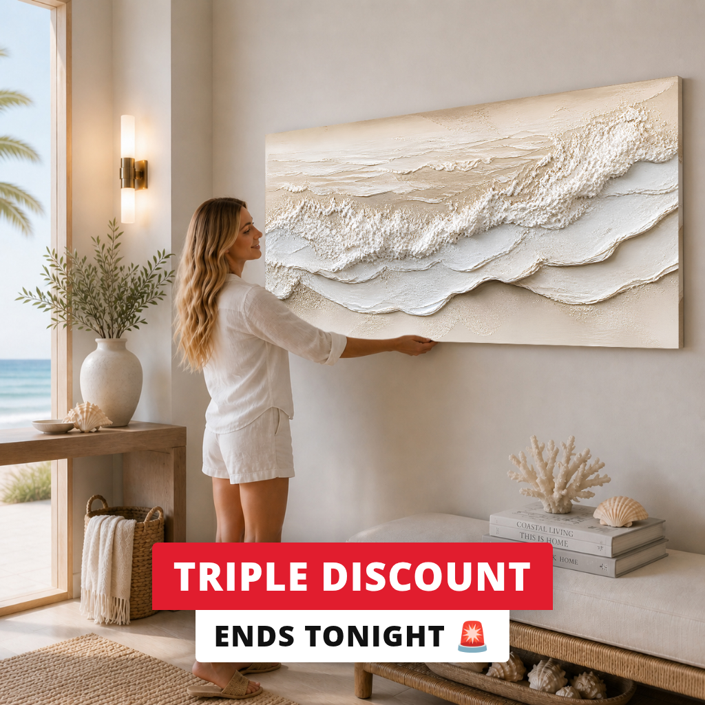 Tailored Canvases - Personalized Art Facebook ad: Coastal Calm Texture | Made in the USA | Ships Fast