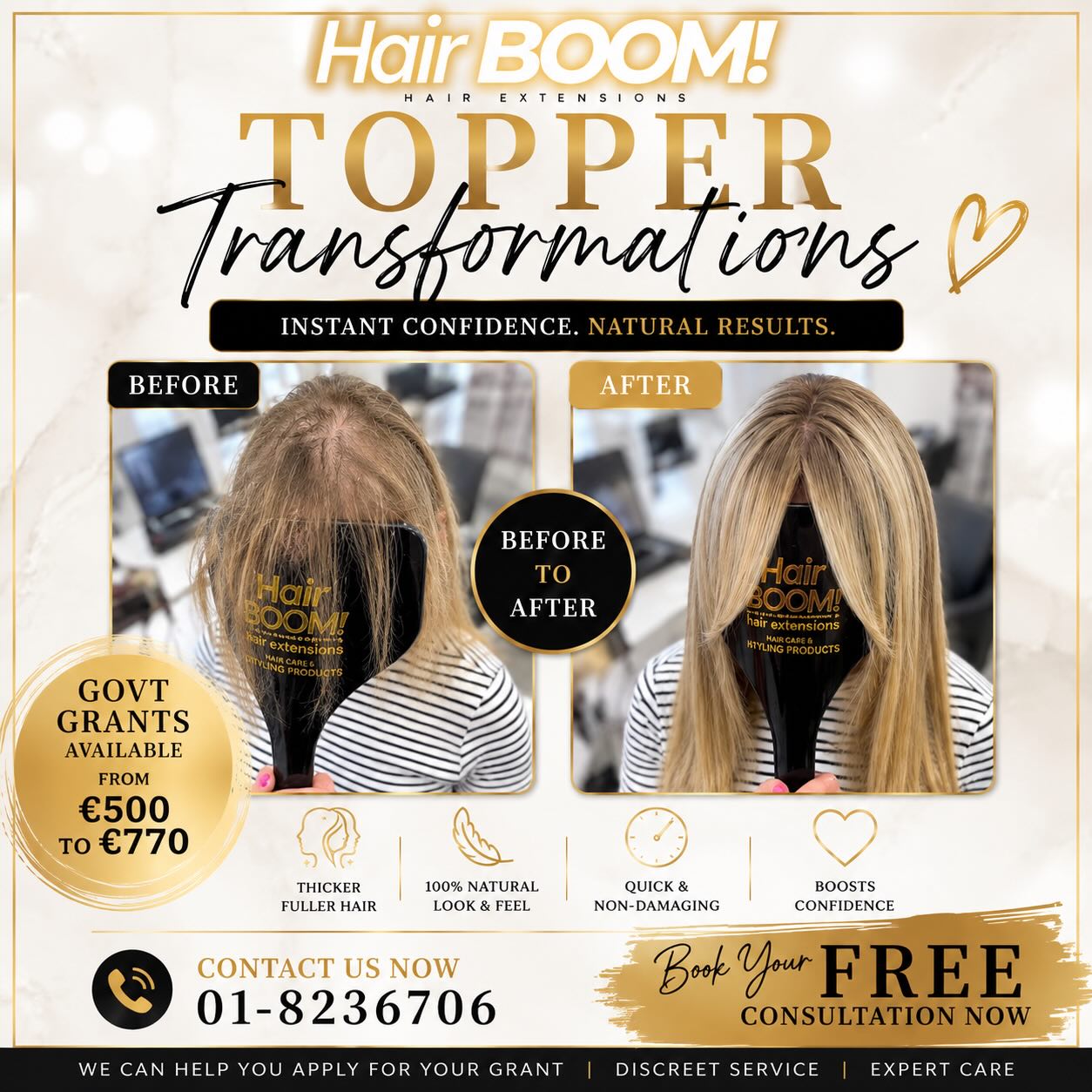HairBoom Hair Extensions Facebook ad