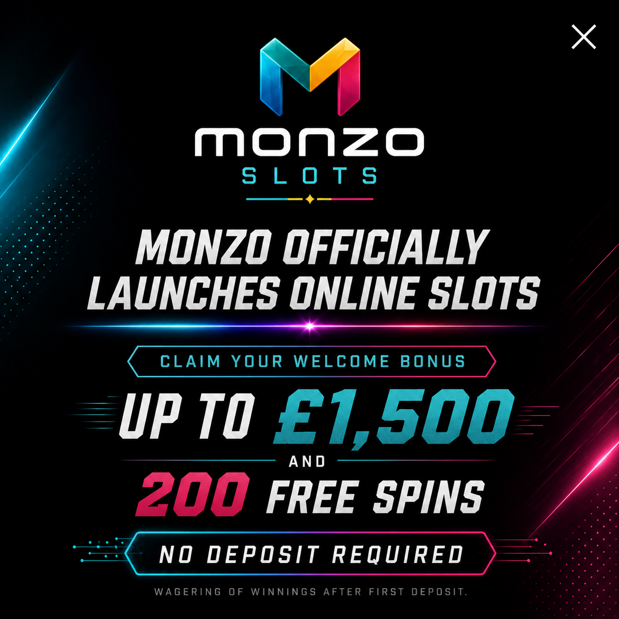 Win Radar Facebook ad: MONZO SLOTS