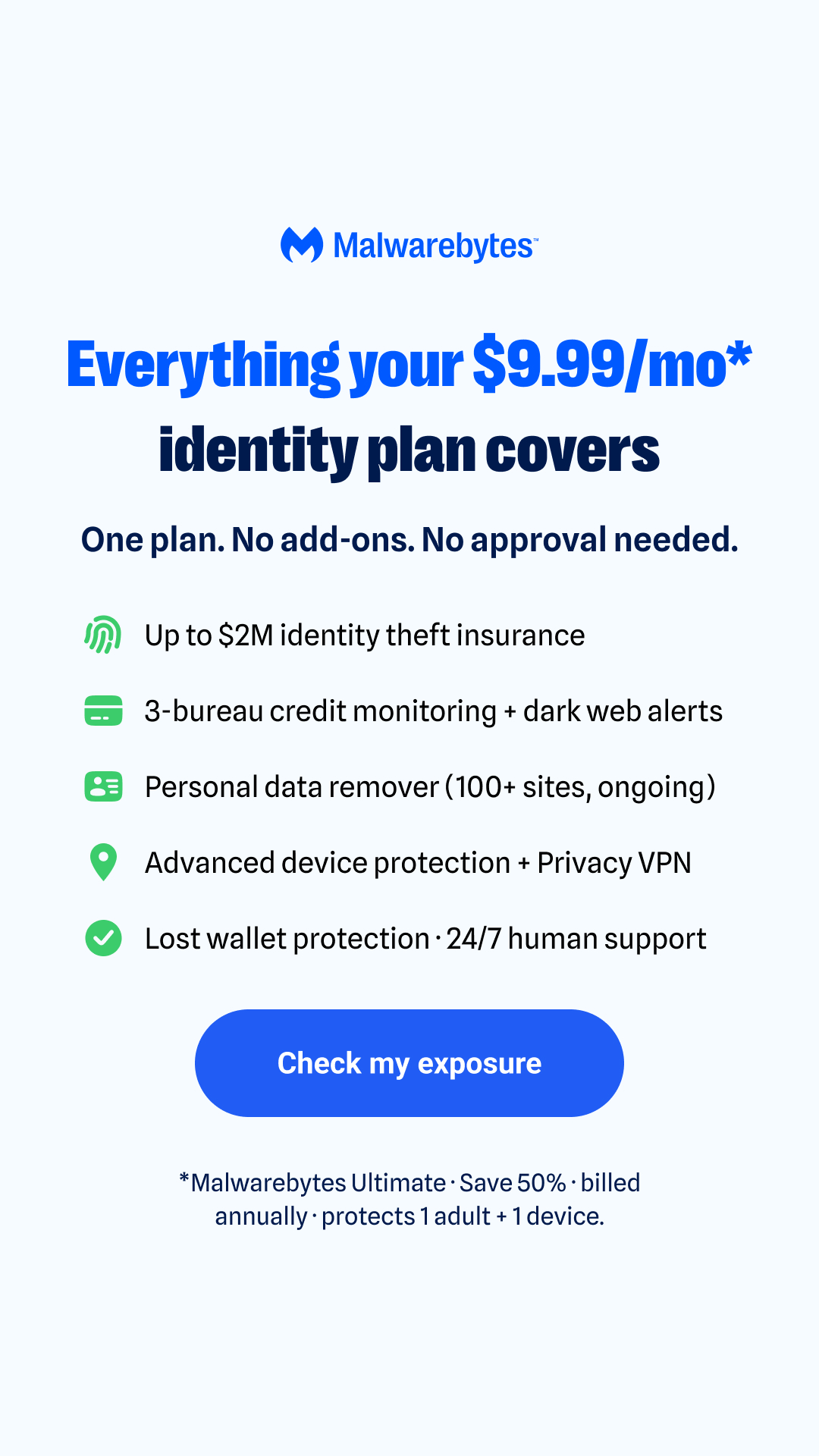 Malwarebytes Facebook ad