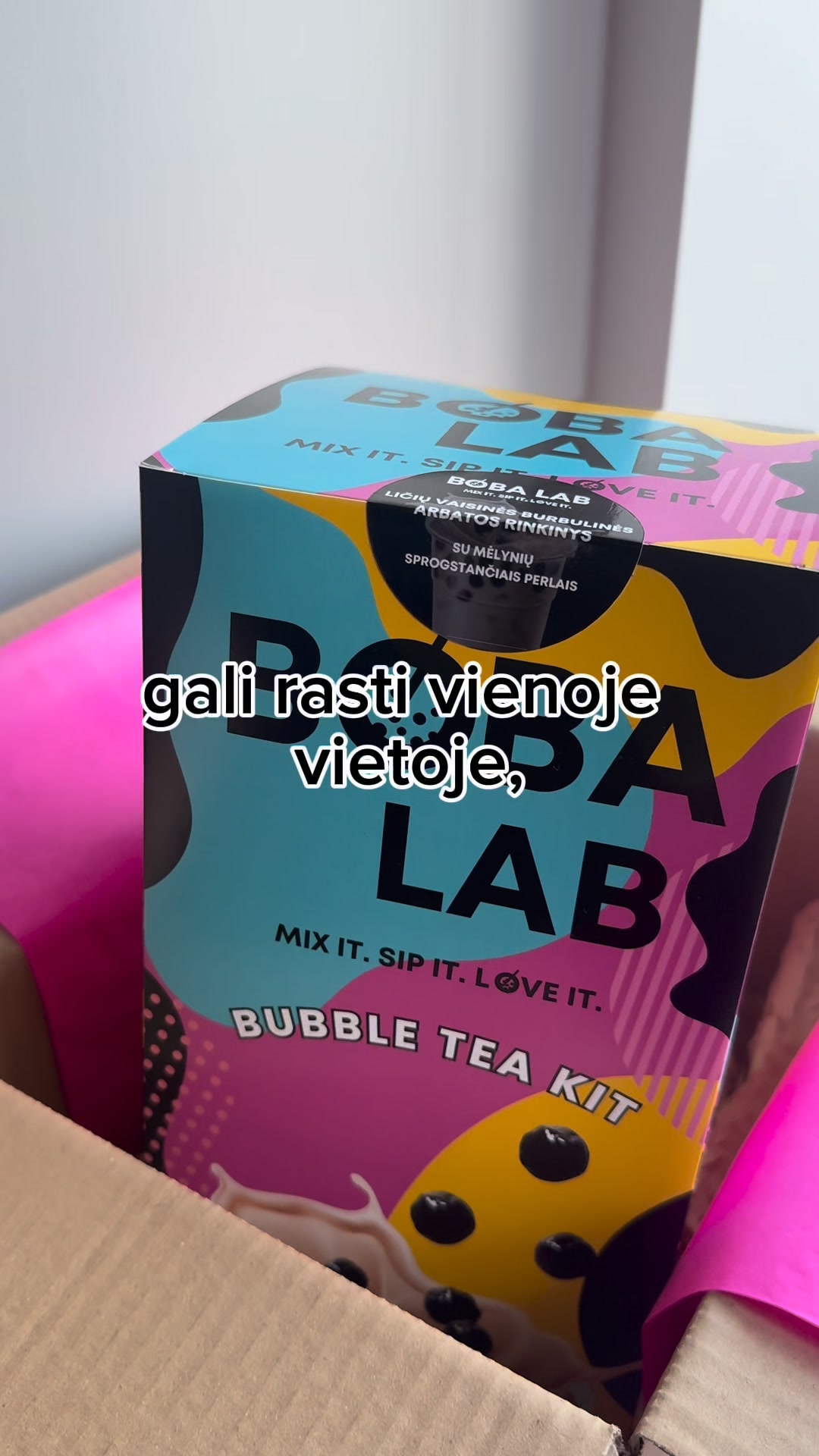 Boba Lab Facebook ad: Burbulinė arbata namuose!
