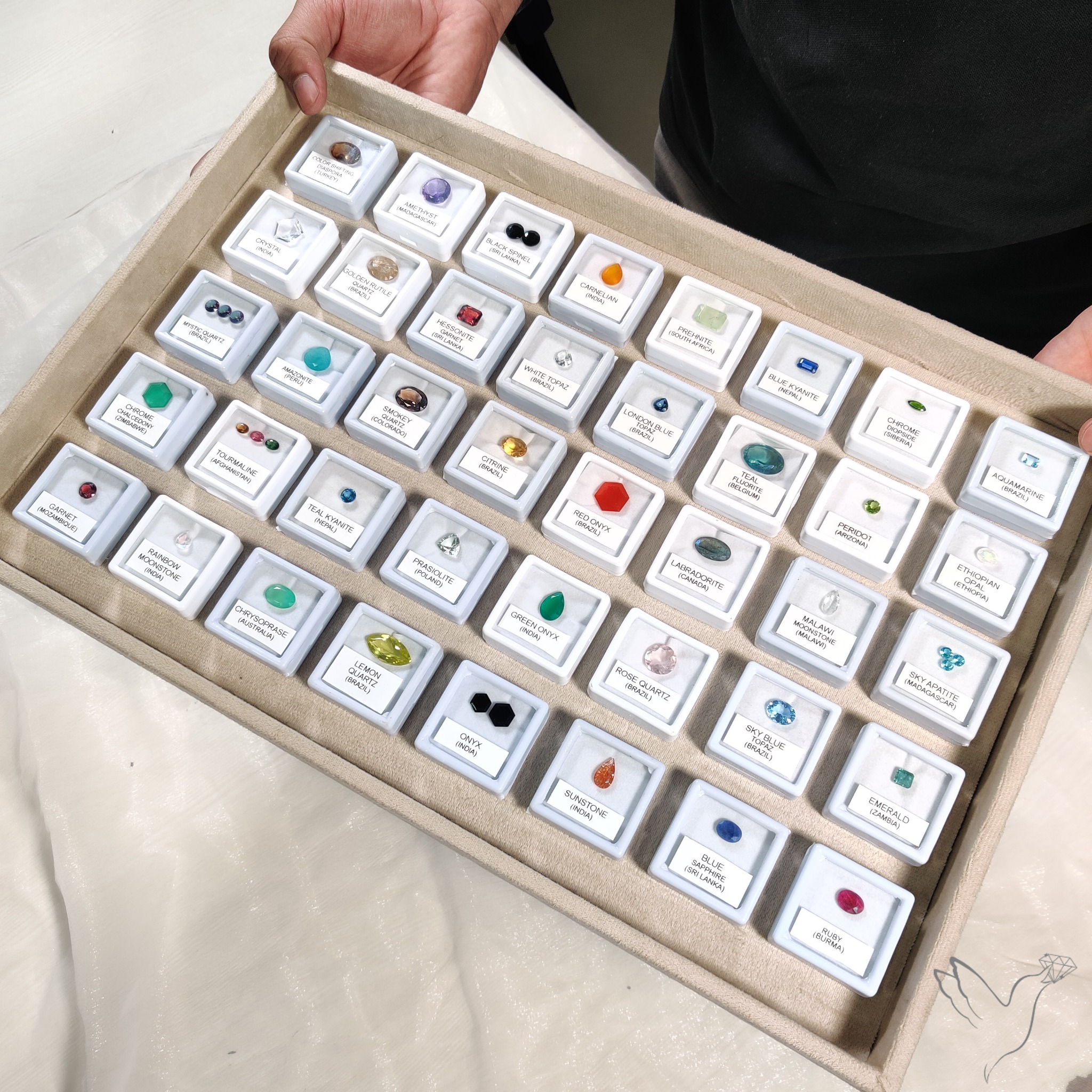 Gemstones For Sale Facebook ad: 40 Box of Faceted Gemstone, Sapphires, Opals, Tourmalines…
