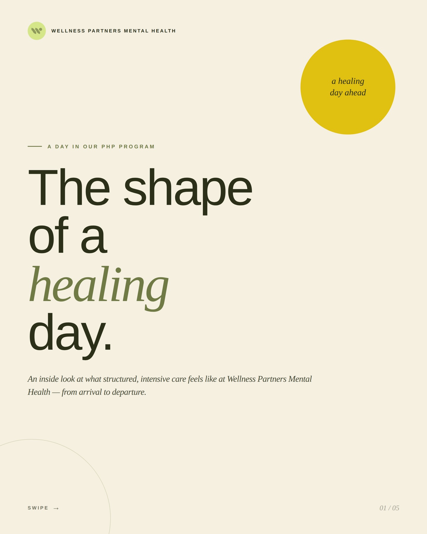 Wellness Partners Mental Health Facebook ad: Not every healing journey fits into a once-a-week…