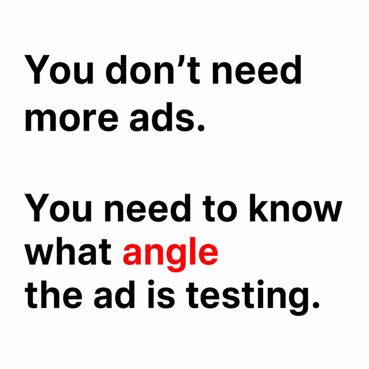 Anglestic Facebook ad