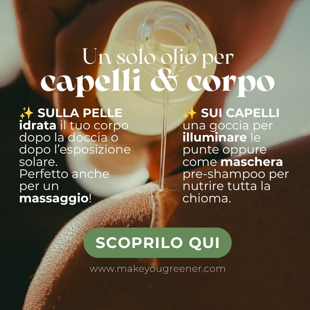 Make You Greener Facebook ad: Un olio, quattro usi