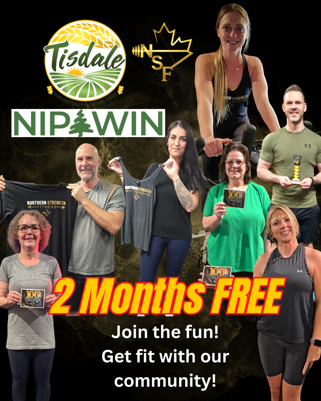 Northern Strength Fitness Facebook ad: 2 Months FREE Gym Membership