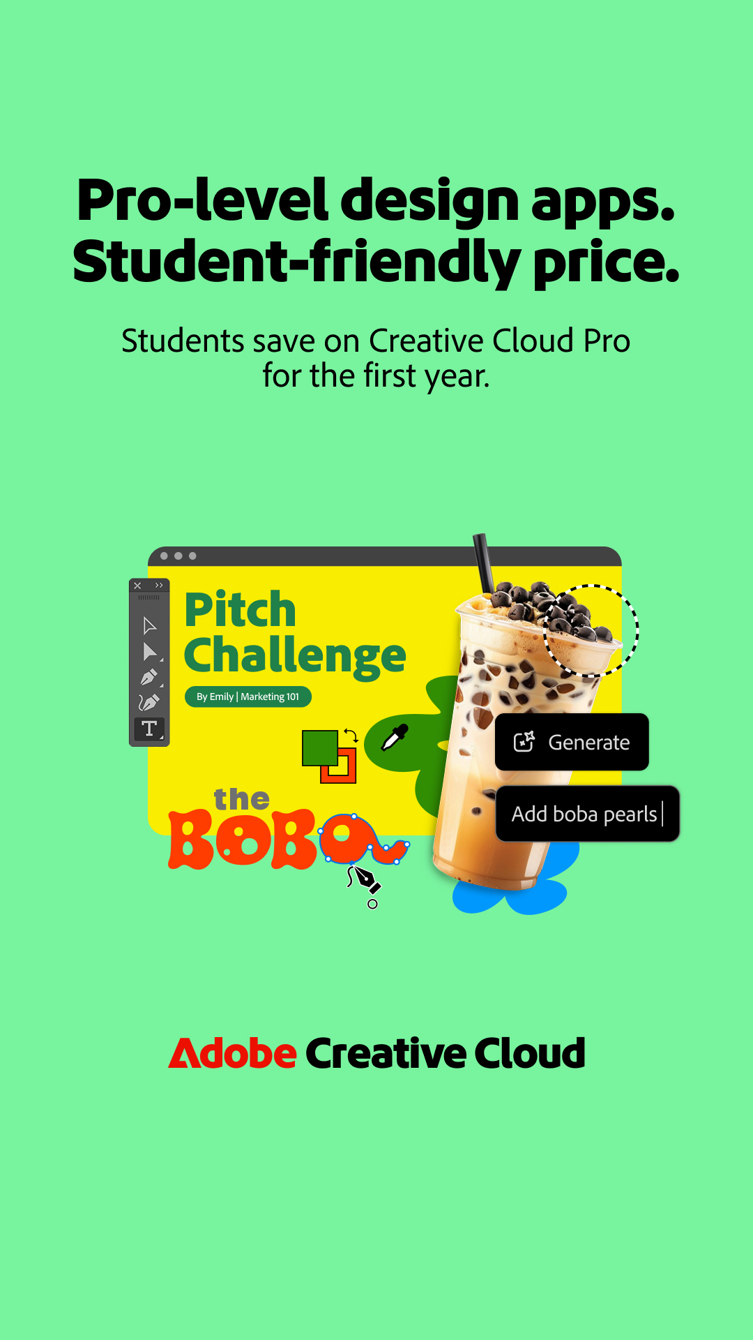 Adobe Creative Cloud Facebook ad