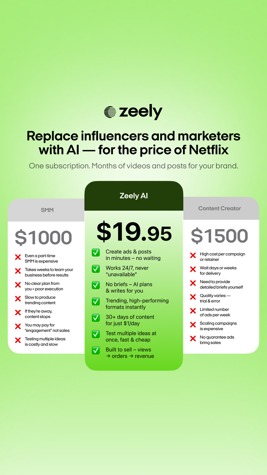 Zeely Facebook ad