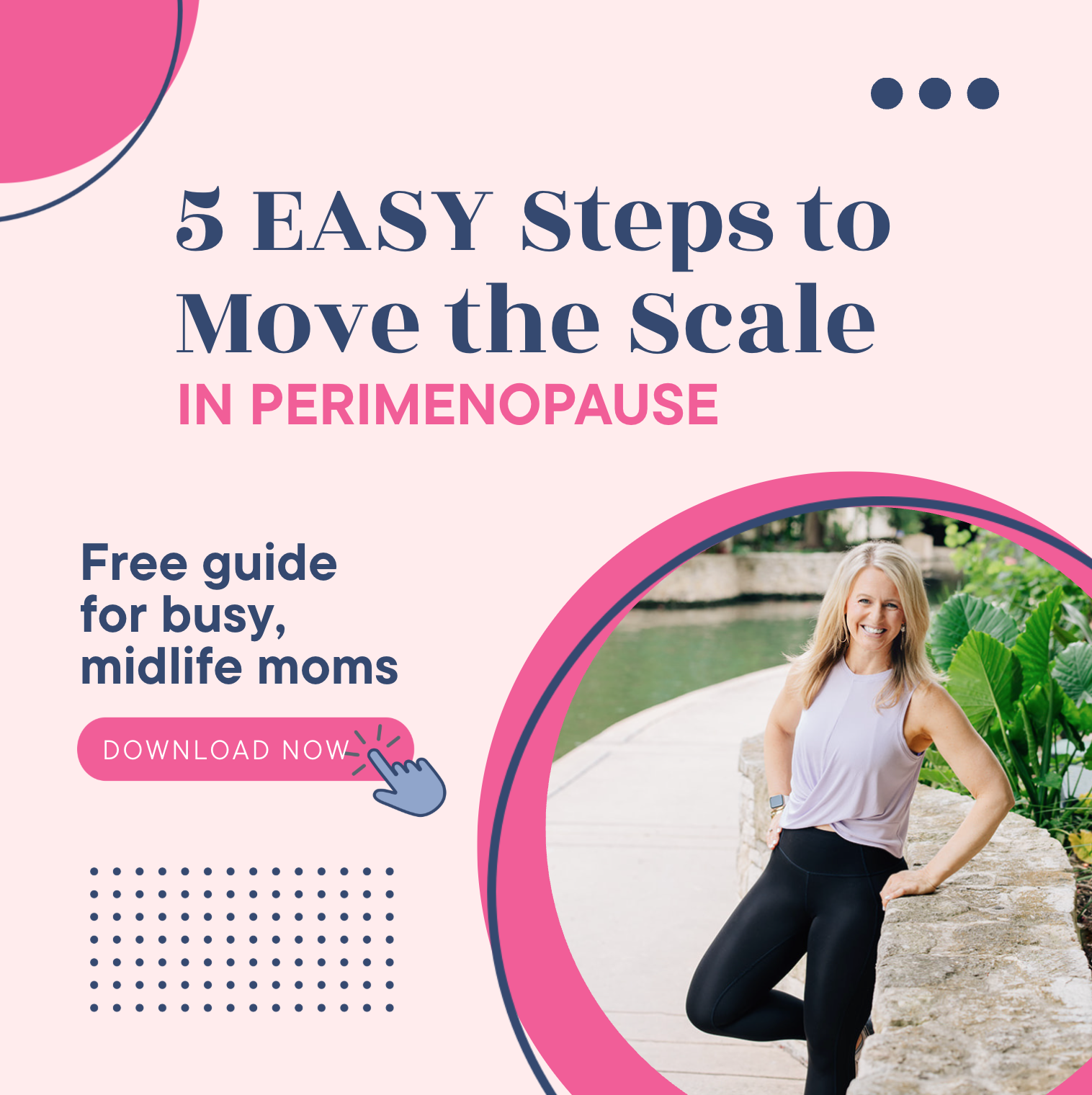 Ashley Malik Health & Wellness Facebook ad: Free Guide: Move the Scale in Perimenopause