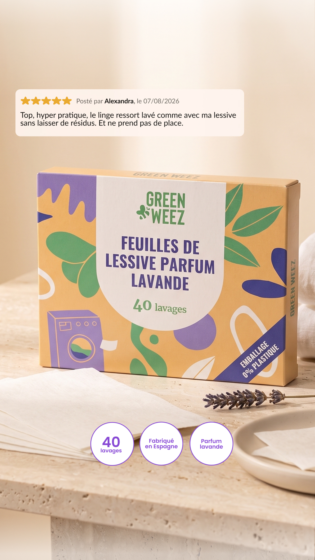 Greenweez.com Facebook ad: Vos courses bio livrées chez vous