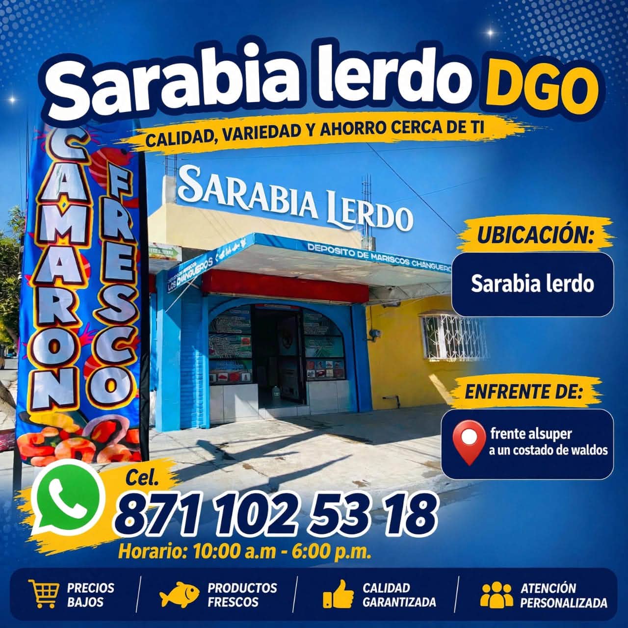 Deposito De Mariscos Los ChanguerosGómez Facebook ad: ¡Hoy es un buen día para disfrutar mariscos…