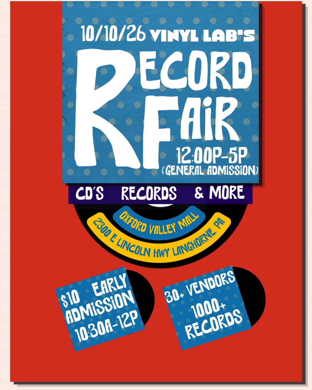 Vinyl Lab Record Store Facebook ad: Vinyl Lab Record Fair PART THREE - get…