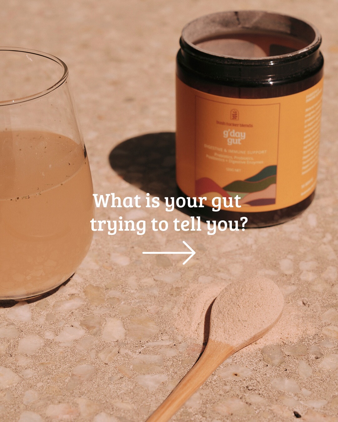 Bush Tucker Blends Facebook ad: Is your gut trying to tell you something?