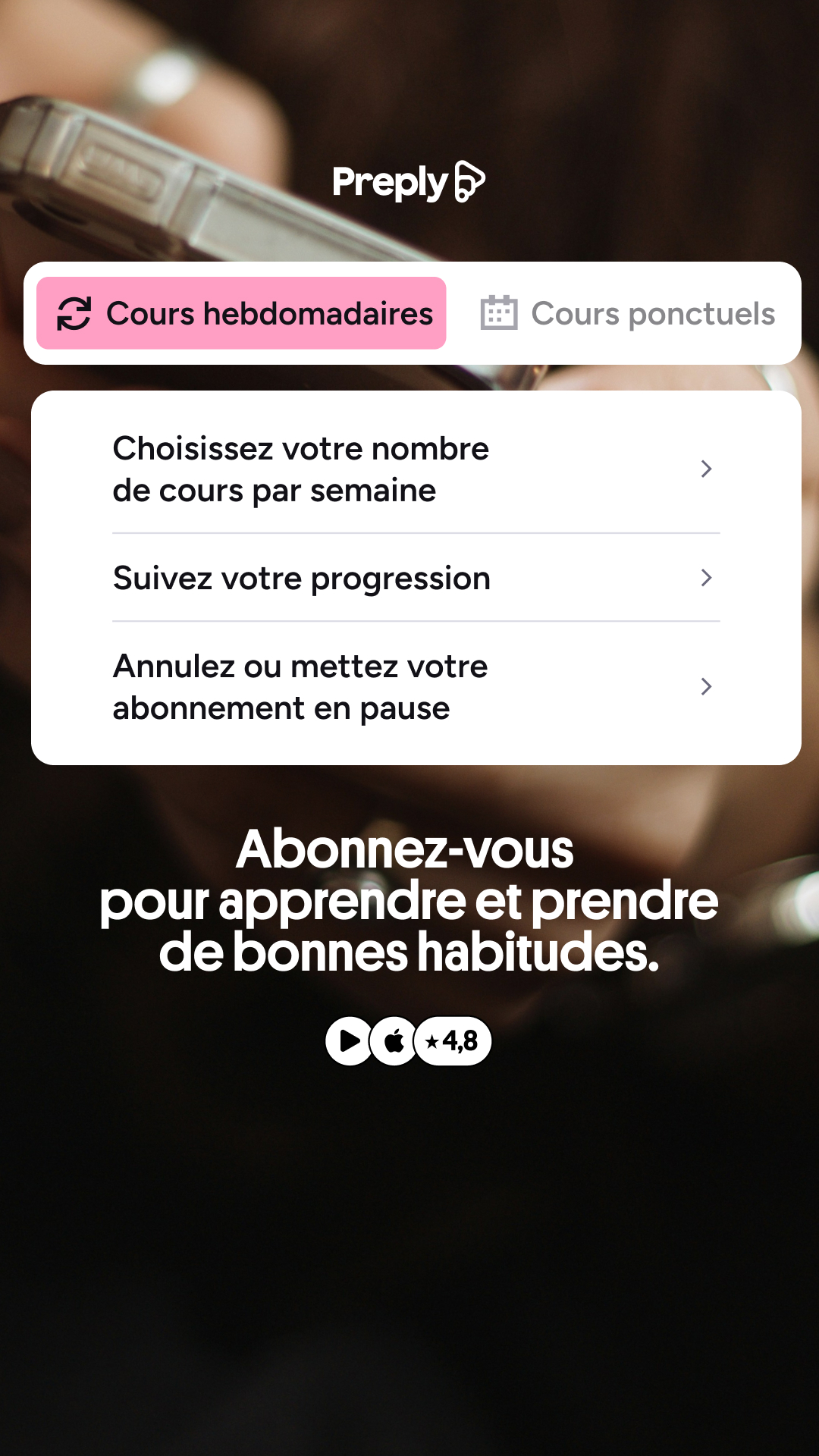 Preply Facebook ad