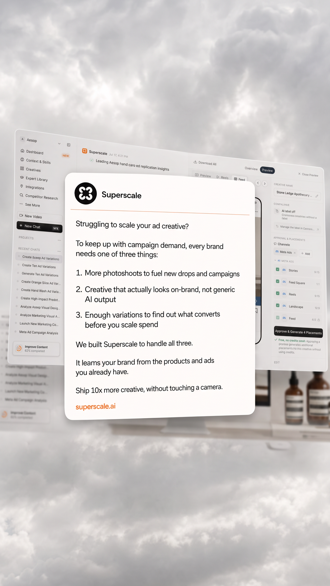 Superscale AI Facebook ad: Meet your AI creative strategist