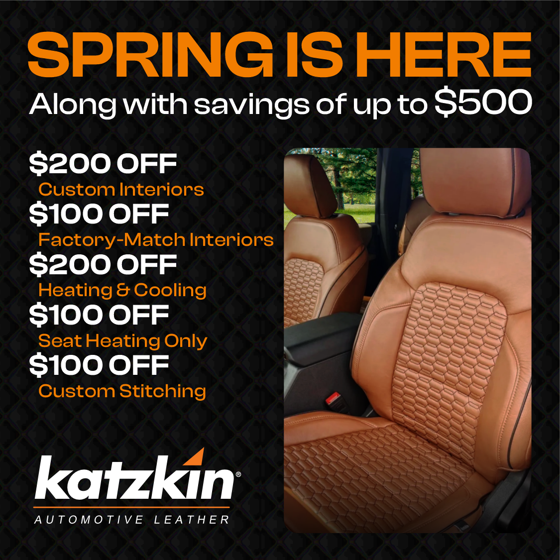 Katzkin Leather Facebook ad from Apr 20, 2026