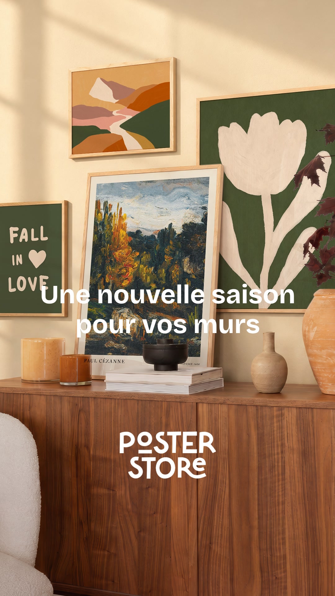 Poster Store Facebook ad: Tableaux pour la saison cocooning