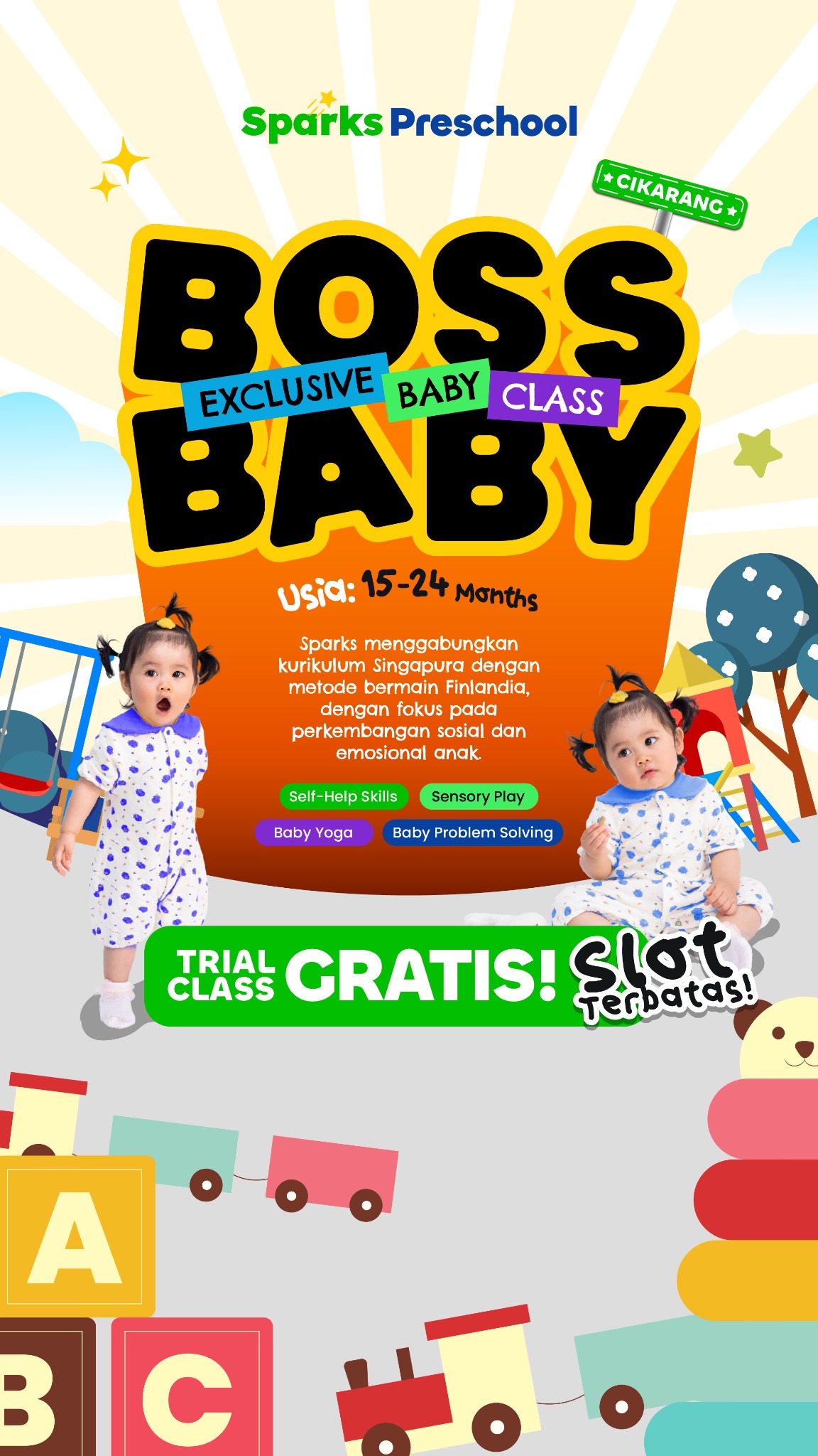 Sparks Preschool Facebook ad