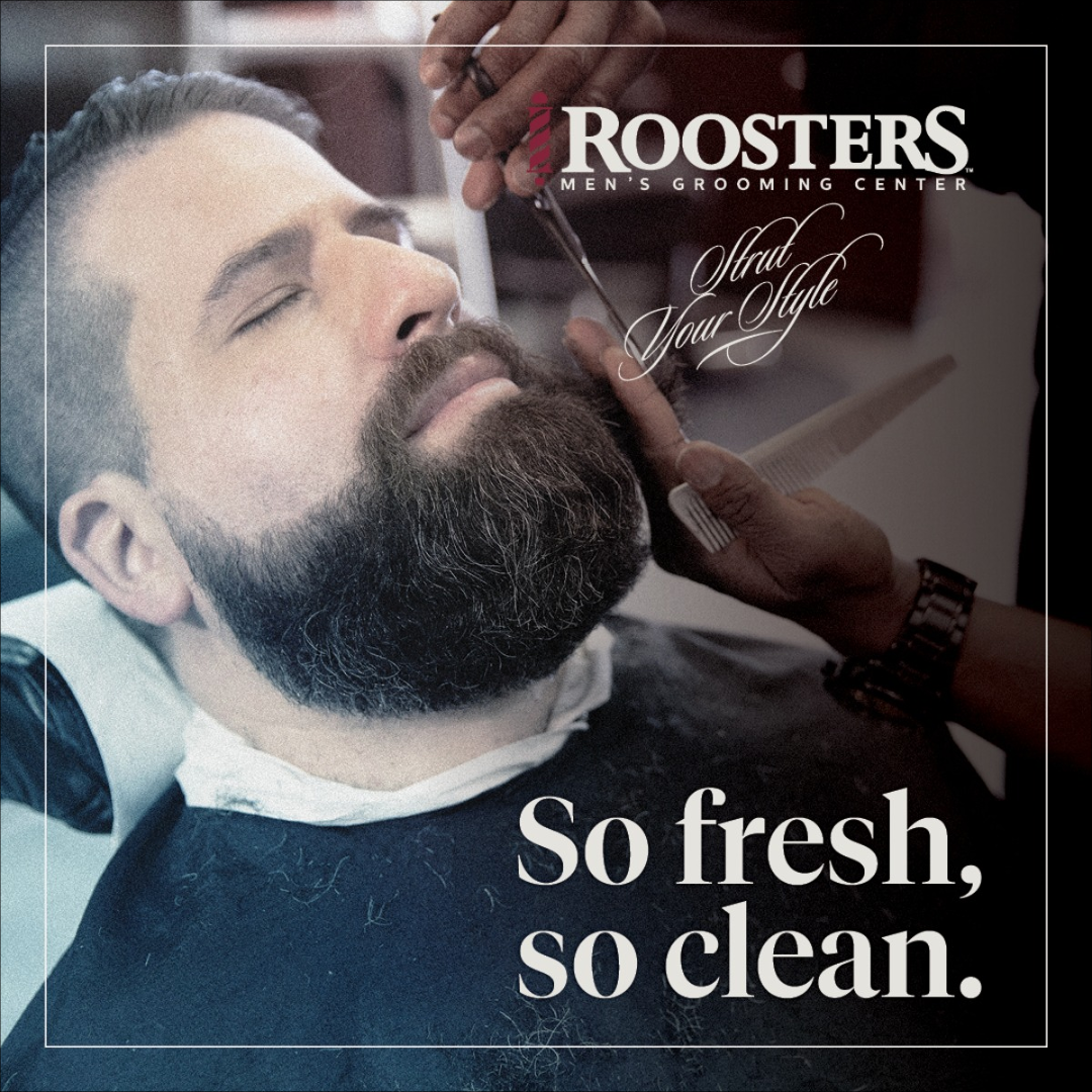 Roosters Men's Grooming Center Facebook ad