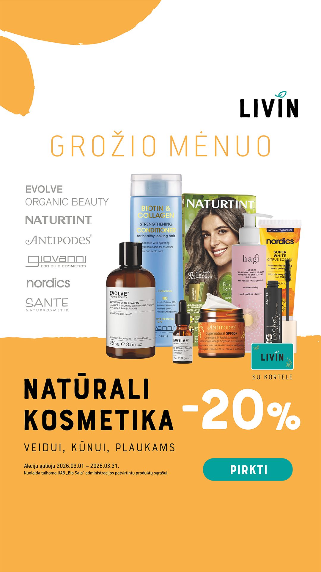 LIVIN sveiki produktai Facebook ad