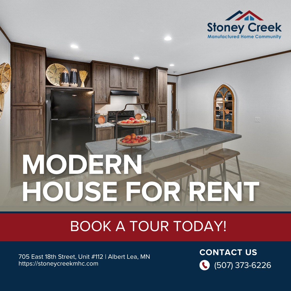 Stoney Creek Manufactured Home Community Facebook ad: Manufactured Homes in Albert Lea, MN