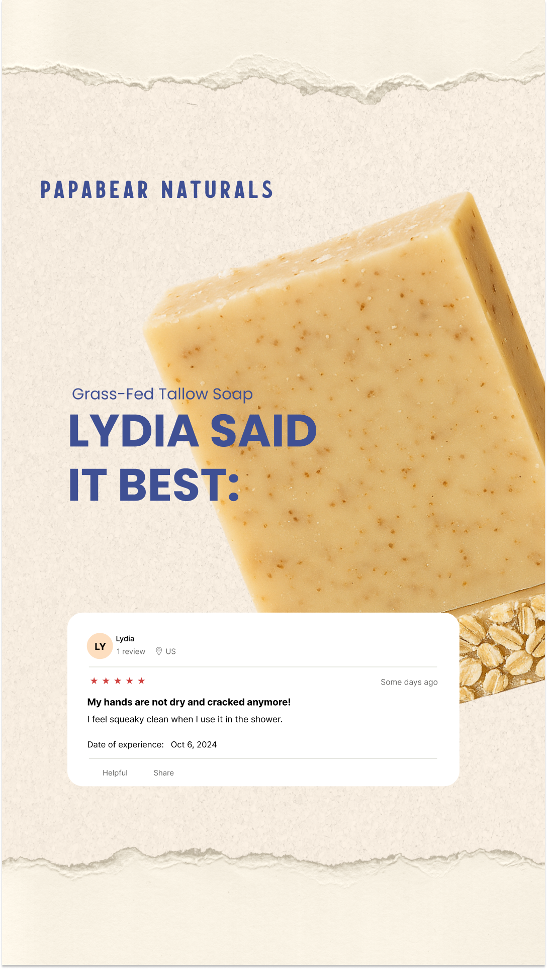 Papabear Naturals Facebook ad