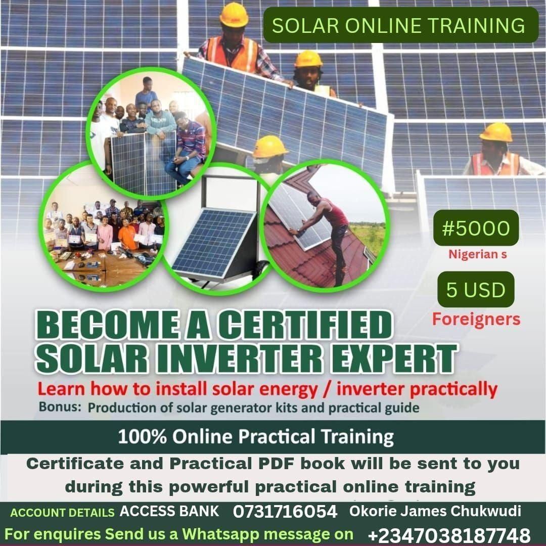 J O Electrical Market Facebook ad: *JOIN OUR SOLAR ENERGY & INVERTER INSTALLATION ONLINE…