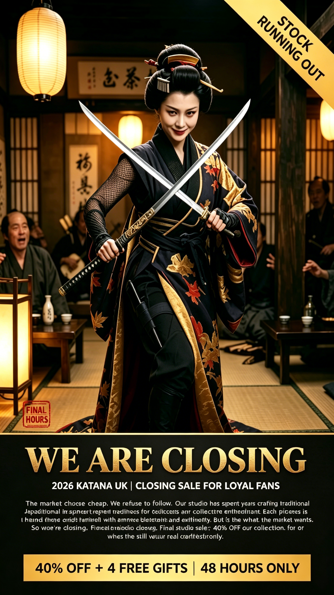 Swordforsale UK Facebook ad from Jun 22, 2026